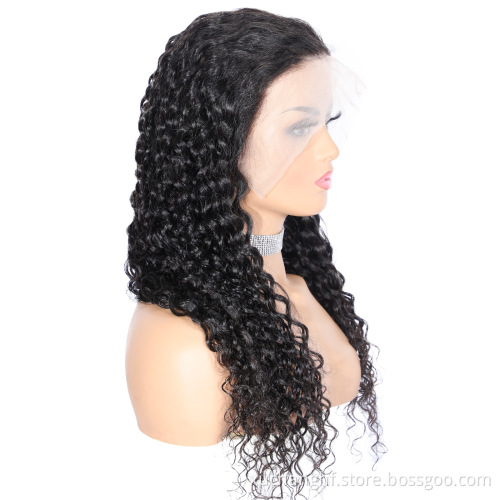Cuticle Aligned virgin brazilian hair transparent swiss lace 13X6 deeper parting hd lace frontal wig